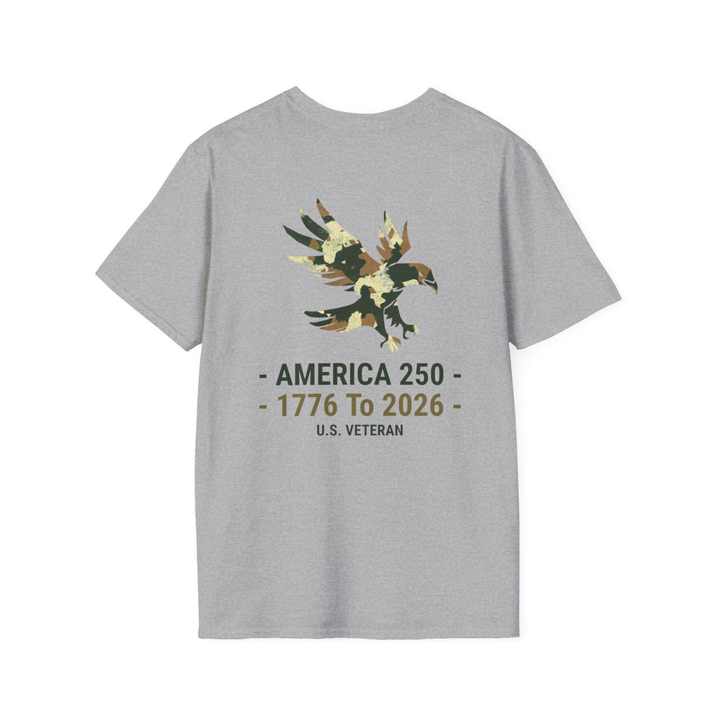 America 250 Eagle Camouflage T-Shirt | 1776 to 2026 U.S. Veteran