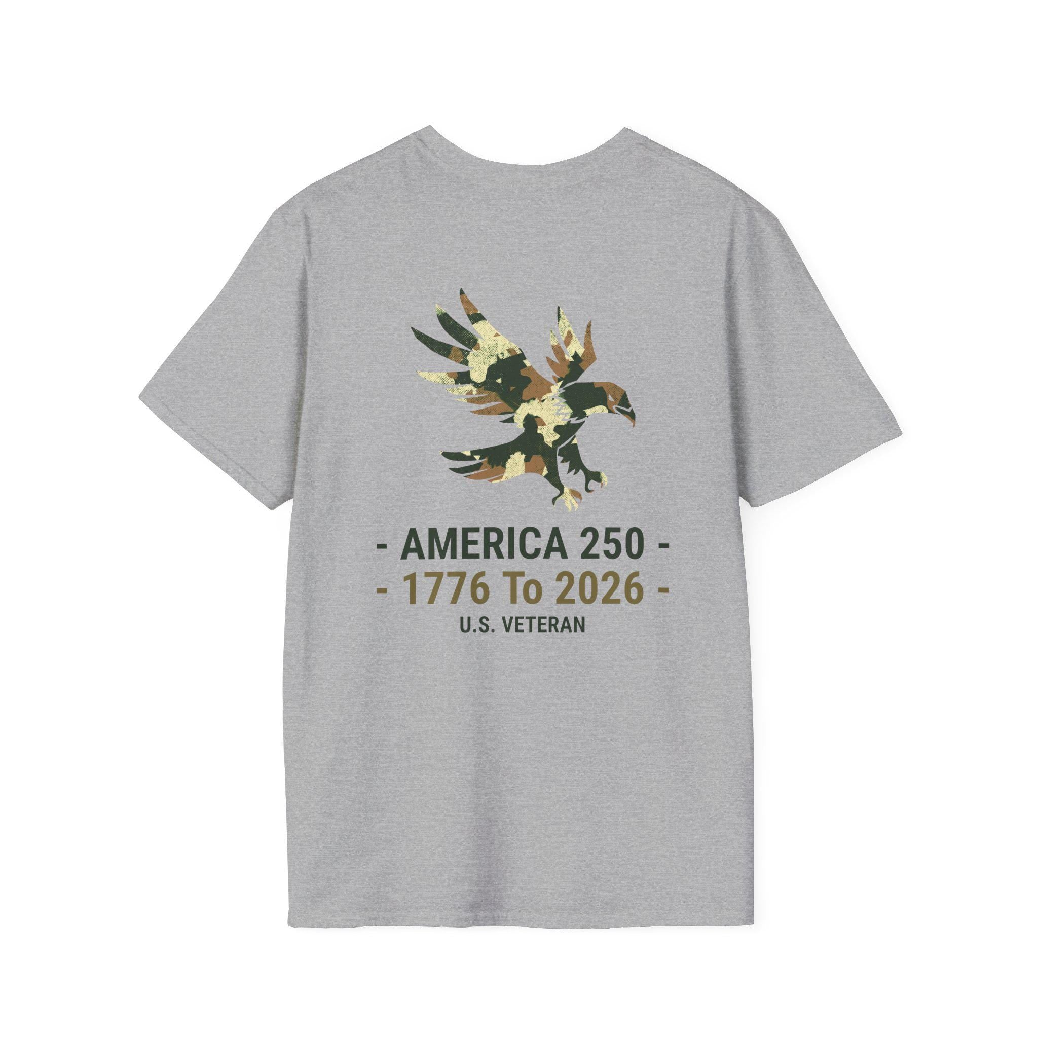 America 250 Eagle Camouflage T-Shirt | 1776 to 2026 U.S. Veteran