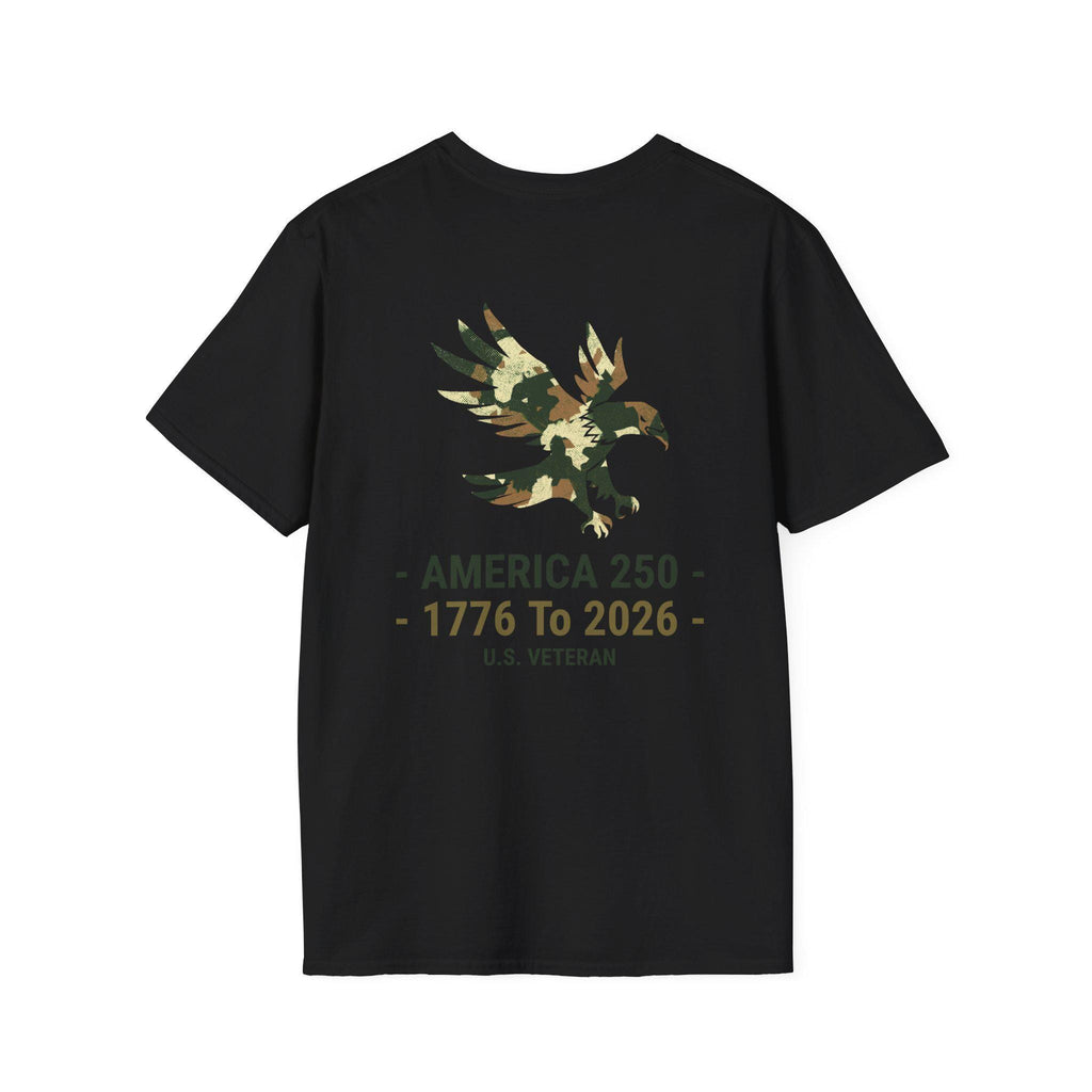 America 250 Eagle Camouflage T-Shirt | 1776 to 2026 U.S. Veteran