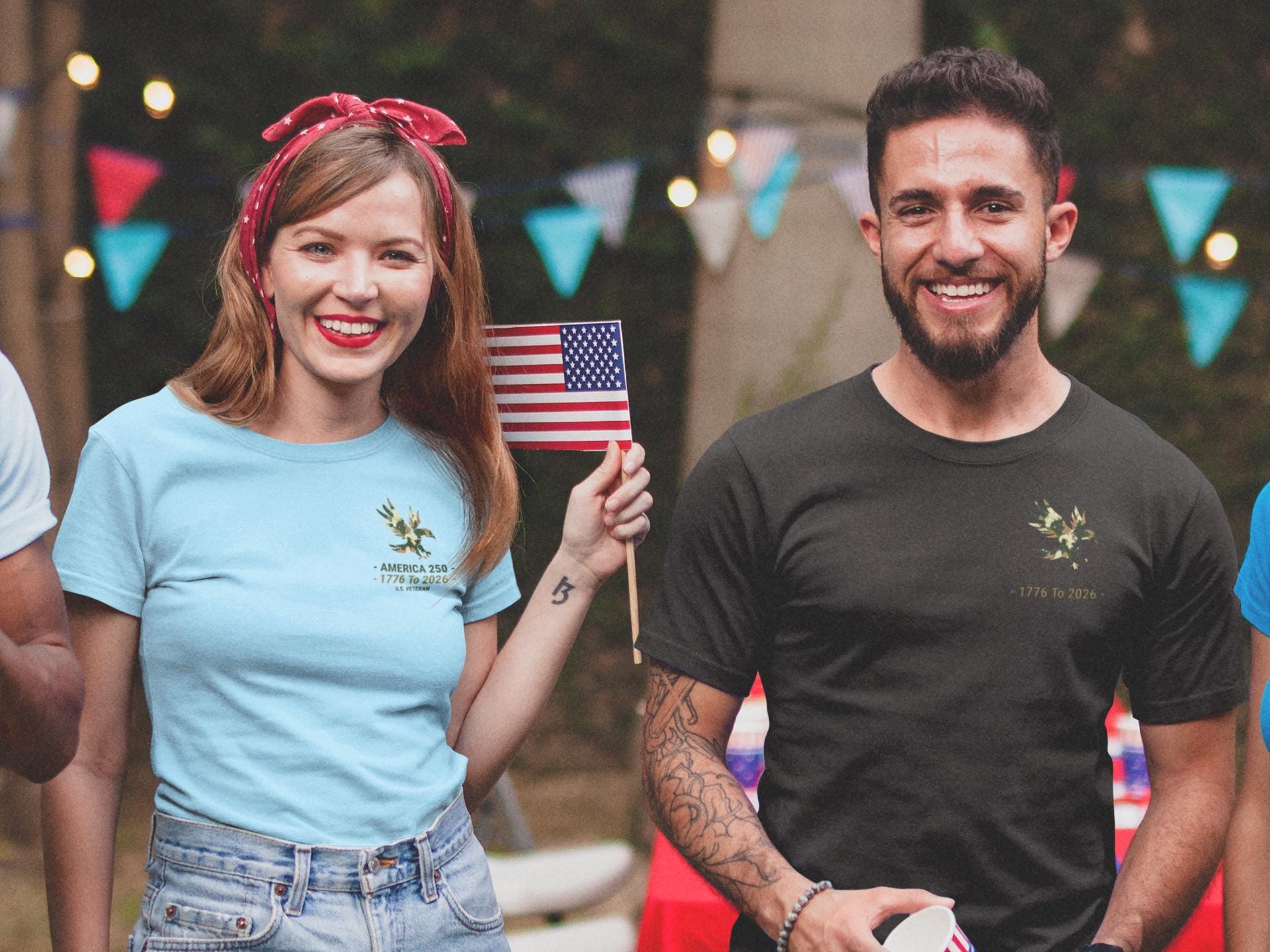 America 250 Eagle Camouflage T-Shirt | 1776 to 2026 U.S. Veteran